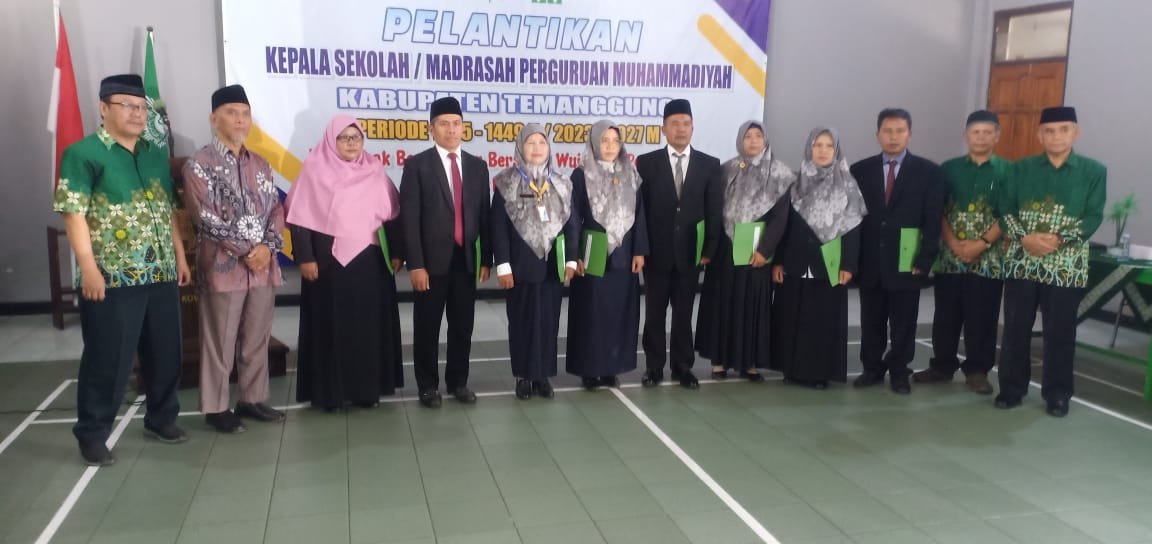 Delapan Kepala Sekolah Muhammadiyah Kabupaten Temanggung Resmi Dilantik, Perkuat Komitmen Pendidikan Unggul Berkemajuan Muhammadiyahtemanggung.com