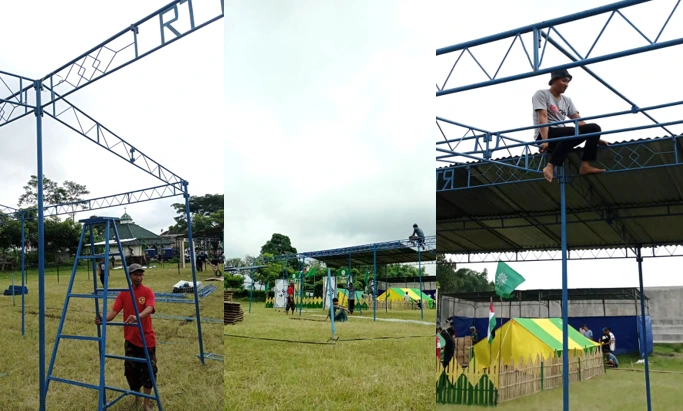Semangat Persiapan KEMAIS 2025: TPQ Ar Rahmah Malebo Mulai Dirikan Tenda di Ngadirejo