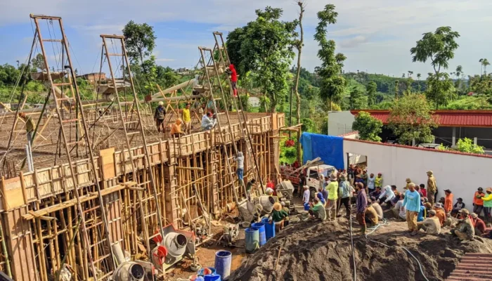 Pondok Pesantren Muhammadiyah Ar-Royan Mulai Dibangun, Pengecoran Perdana Dilaksanakan di Bonjor Tretep
