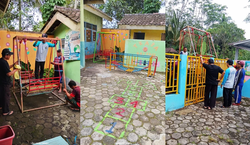 Wajah Baru Taman Bermain: Sinergi Guru, Karyawan, dan Komite BA Aisyiyah Baledu Lewat Kerja Bakti