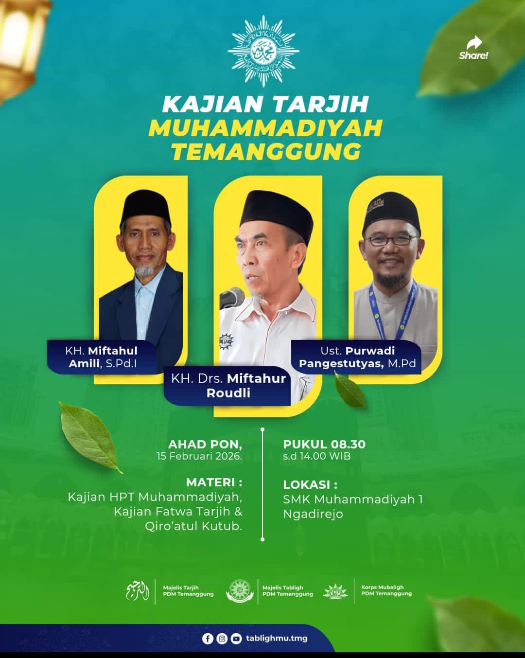 Kajian Tarjih Muhammadiyah Temanggung Bahas Tuntunan Shiyam dan Pemuliaan Jenazah Sesuai Sunnah