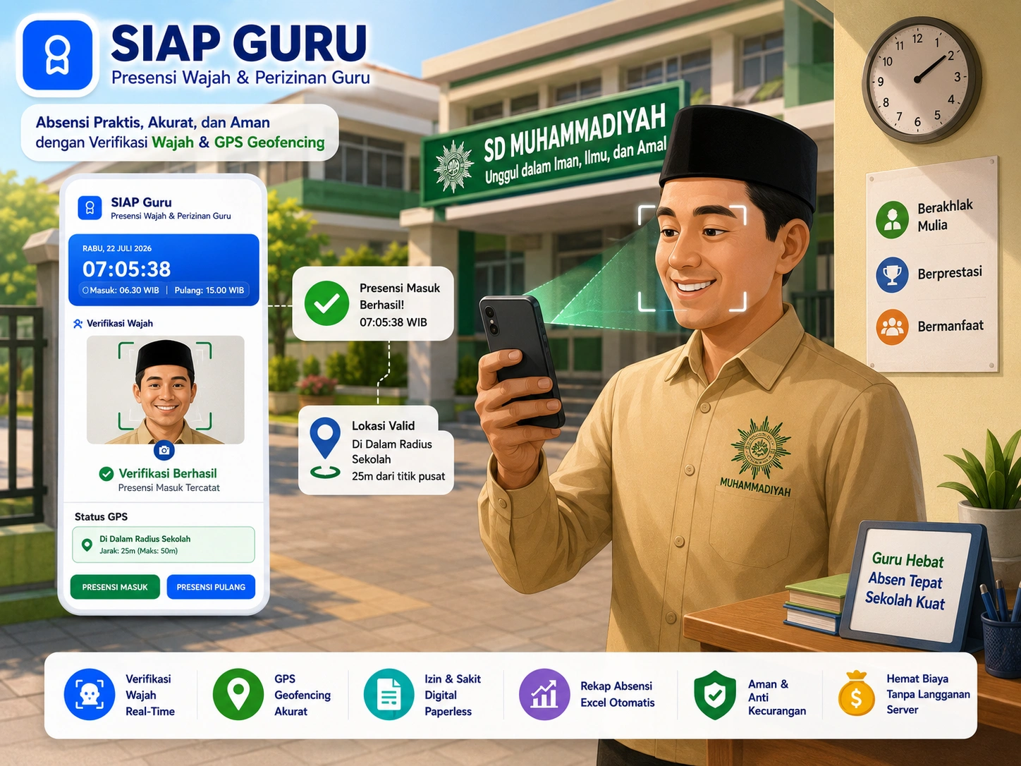 Inovasi Teknologi Pendidikan: PCPM Kandangan dan Bidang Pendidikan & Kader Luncurkan "SIAP Guru" sebagai Solusi Presensi Digital untuk Sekolah Muhammadiyah