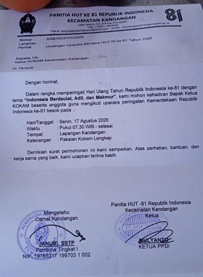 KOKAM Kandangan Ikut Serta Semarakkan Upacara Bendera HUT ke-81 RI, Wujud Nyata Jiwa Nasionalisme dan Bela Negara
